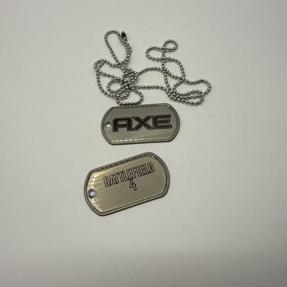 Battlefield 4 Axe Body Spray Promo Dog Tag Chain PS3 PS4 Xbox 360 One *NEW*